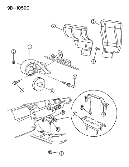 1994 Dodge Ram 1500 Engine Mounting Diagram 1