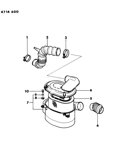 1984 Dodge Ram 50 Air Cleaner Diagram