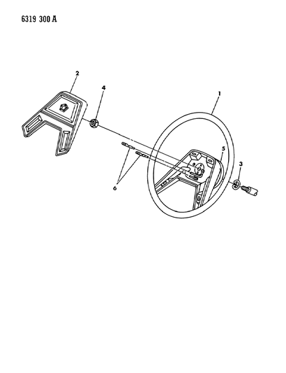 1986 Dodge Ramcharger Wheel - Power Steering Diagram 2