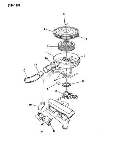 1989 Dodge Diplomat Air Cleaner Diagram 1