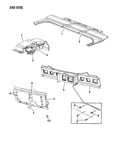 1988 Dodge Diplomat Deck Opening Panel Diagram