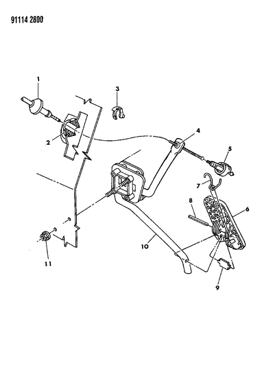 1991 Chrysler New Yorker Accelerator Pedal Diagram