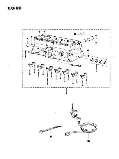 1987 Jeep J20 Cylinder Block Diagram 2