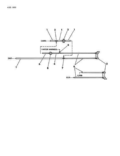 1984 Dodge Ramcharger EGR Hose Harness Diagram 6