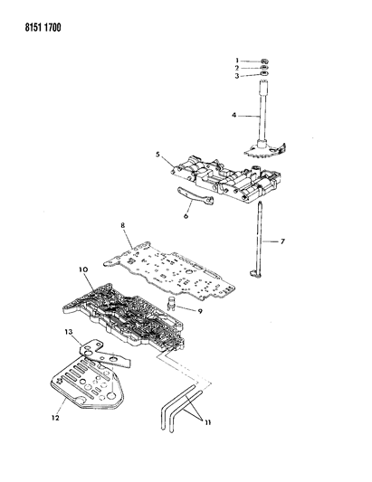 1988 Dodge Shadow Valve Body Diagram