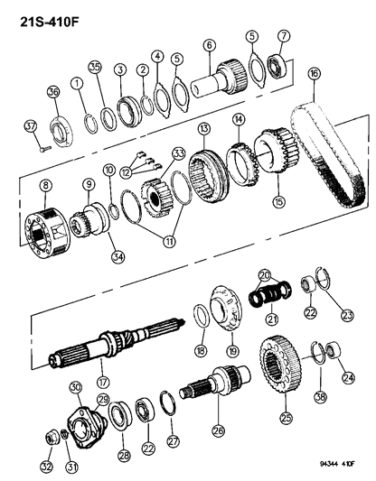 1996 Dodge Ram 3500 Gear Train Diagram 2