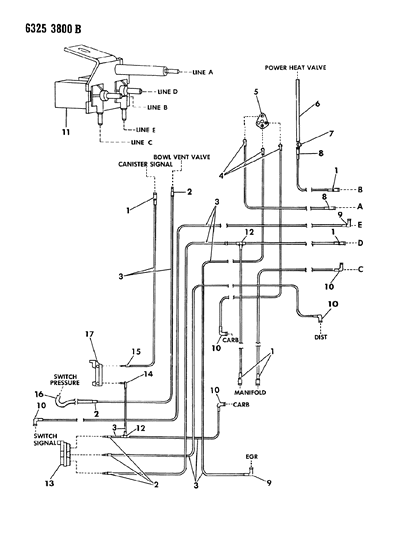 1986 Dodge W250 EGR Hose Harness Diagram 10