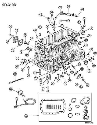 1994 Jeep Cherokee Gasket Diagram for T3065088