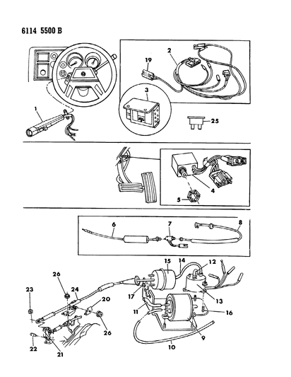 1986 Chrysler Fifth Avenue Speed Control - Electronic Diagram