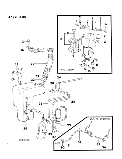 1984 Dodge Colt Windshield Washer System Diagram