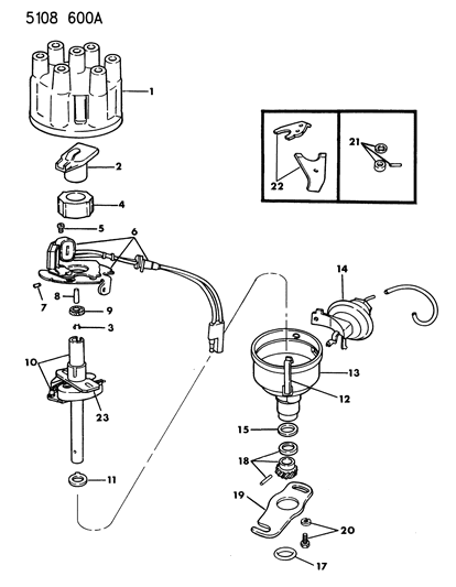 1985 Chrysler LeBaron Base Distributor Diagram 4