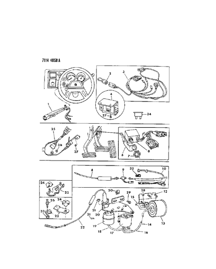 1987 Dodge Omni Speed Control - Electronic Diagram