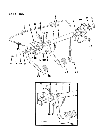 1984 Dodge Conquest Brake Pedal Diagram 2