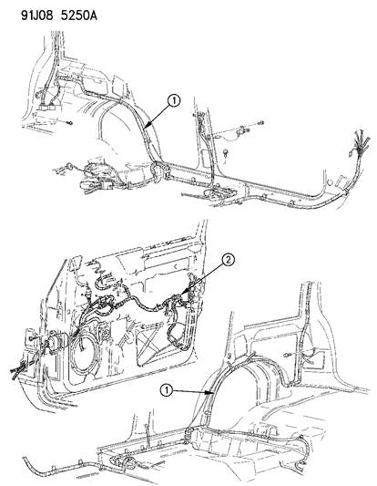 1993 Jeep Grand Cherokee Wiring - Body & Accessories Diagram