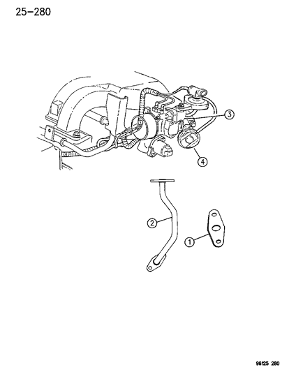 1996 Dodge Grand Caravan Tube EGR Diagram for 4612205