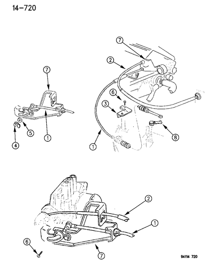 1994 Chrysler LeBaron Sedan Throttle Control Diagram 2
