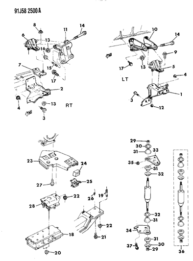 1992 Jeep Comanche Engine Mounting Diagram 1