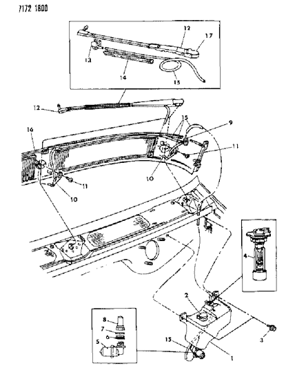 1987 Dodge Caravan Windshield Washer System Diagram