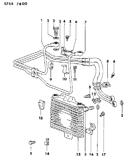1985 Dodge Conquest Engine Oil Cooler Diagram 2