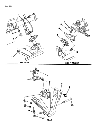 1985 Dodge Ram Van Engine Mountings Diagram 1