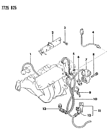 1988 Dodge Colt EGR System Diagram 1