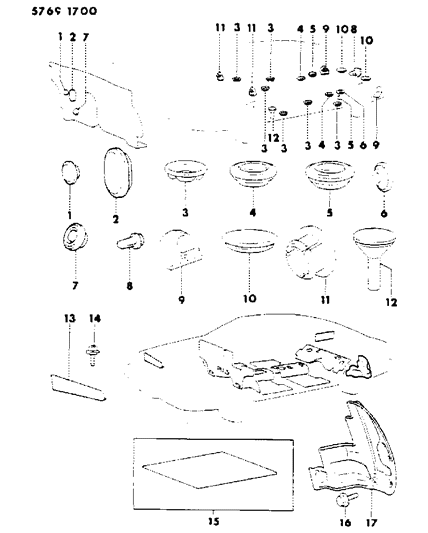 1985 Dodge Conquest Plugs & Silencers Diagram