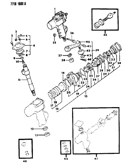 1987 Dodge Ram 50 Gear - Power Steering Diagram 1