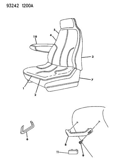 1993 Dodge Grand Caravan Front Seat Diagram 2