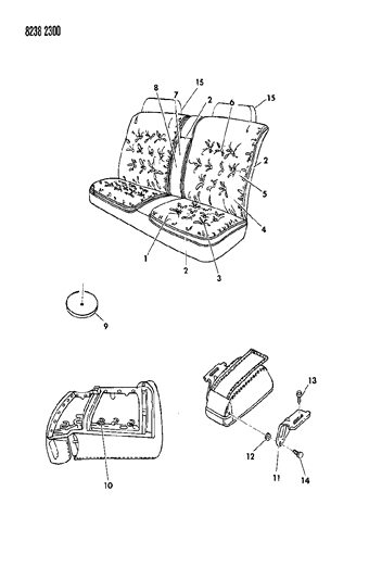 1988 Chrysler New Yorker Rear Seat Diagram