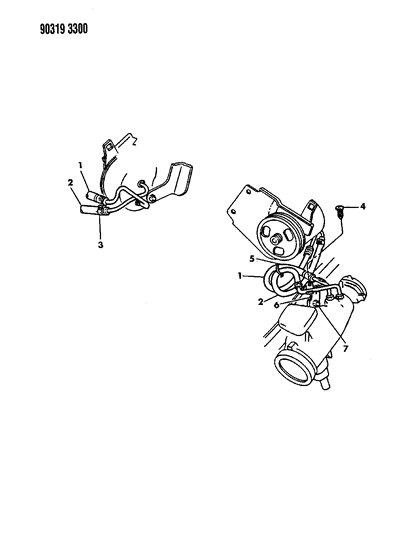 1991 Dodge D150 Hose-Power Steering (Return) Diagram for 52007108