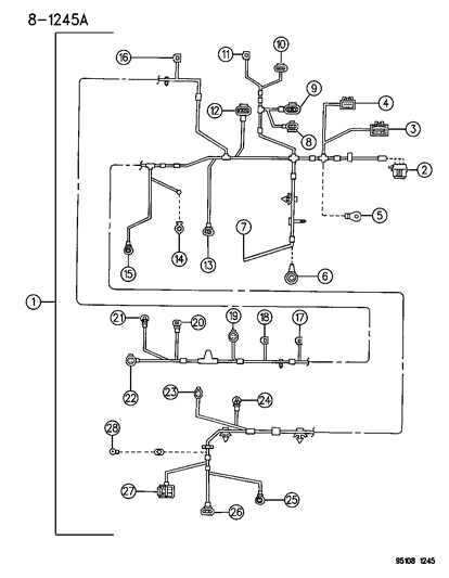 1995 Dodge Stratus Wiring-Ground Jumper Diagram for 4604566