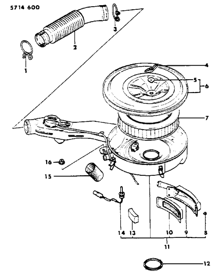 1985 Dodge Ram 50 Air Cleaner Diagram 2