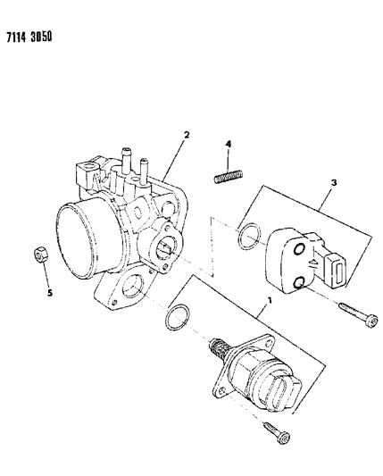 1987 Chrysler Town & Country Throttle Body Diagram 1