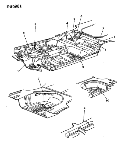 1989 Chrysler LeBaron Floor Pan Diagram 2