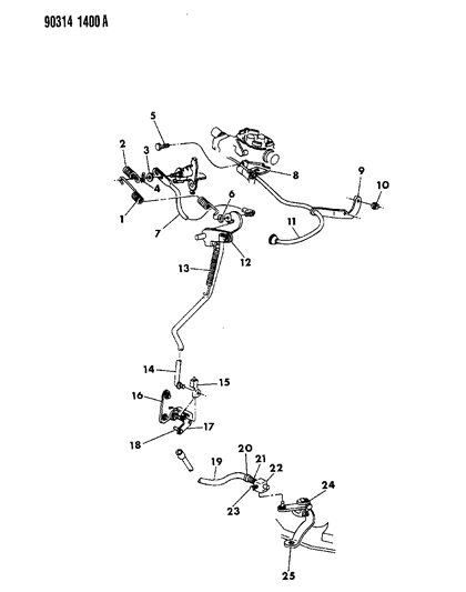 1990 Dodge W150 Throttle Control Diagram 2