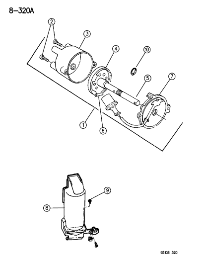 1995 Dodge Spirit Switch-Distributor Pick-Up Diagram for 4886069AA