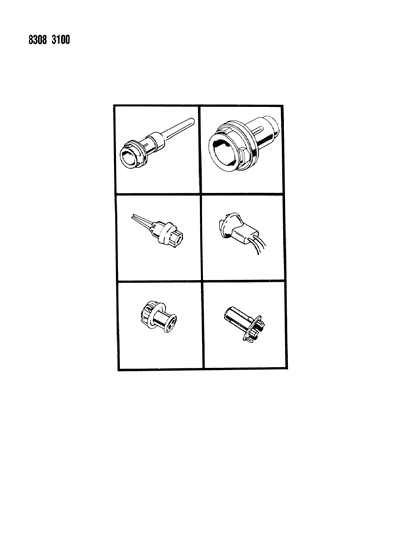 1989 Dodge W350 Sockets & Cables Diagram