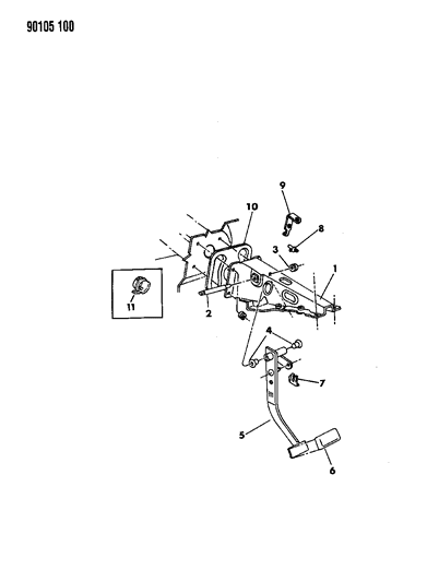 1990 Dodge Omni Brake Pedal Diagram