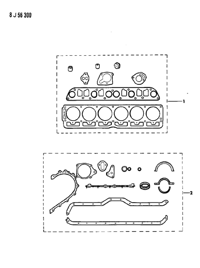 1988 Jeep Wrangler Engine Gasket Sets Diagram 3