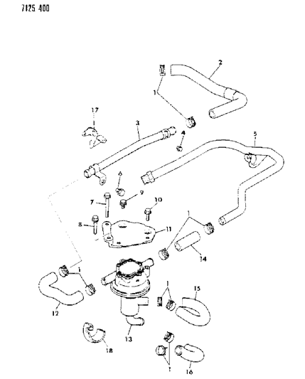 1987 Dodge Diplomat Secondary Air Supply Diagram