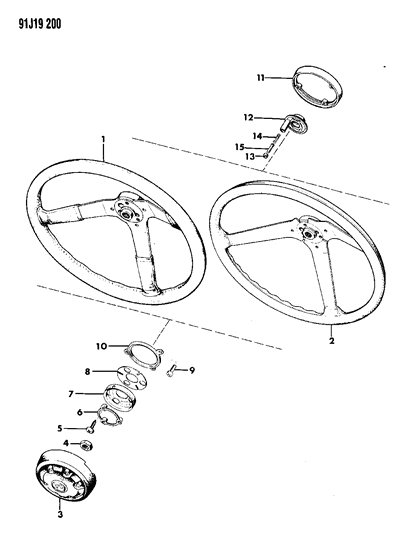 1992 Jeep Cherokee Steering Wheel Diagram