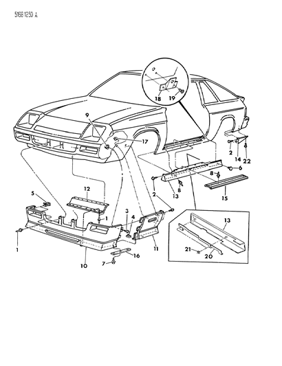 1985 Dodge Charger Ground Effects Package - Exterior View Diagram 2