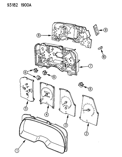 1993 Dodge Daytona Instrument Panel Cluster Diagram