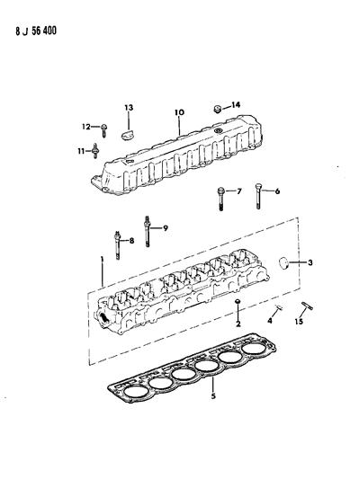 1988 Jeep J20 Cylinder Head Diagram 1