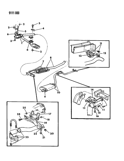 1989 Dodge Diplomat Exhaust System Diagram