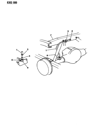1987 Dodge Ram Van Vent, Axle Rear Diagram