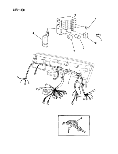 1988 Chrysler LeBaron Instrument Panel Wiring Diagram