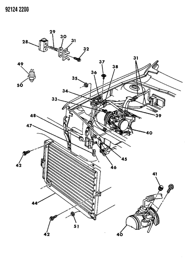 1992 Chrysler LeBaron Plumbing - A/C & Heater Diagram 3