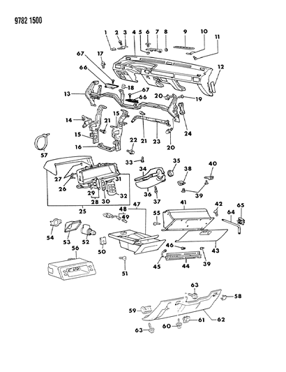 1989 Chrysler Conquest Instrument Panel Diagram