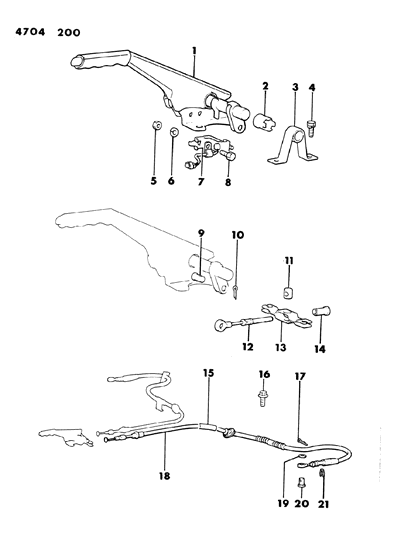 1984 Dodge Conquest Brake Park Controls Diagram 1